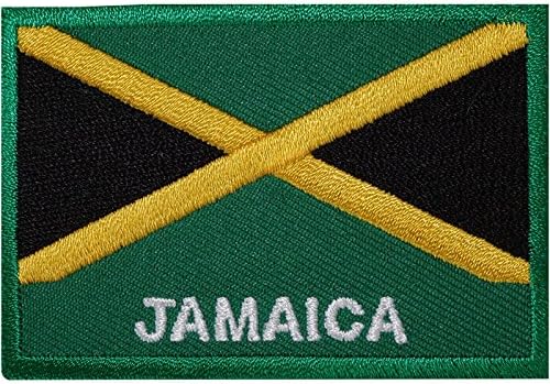 Jamajka zastava Vezena željezo/šivanje na patch jamajcan rasta košulja s košuljom značka
