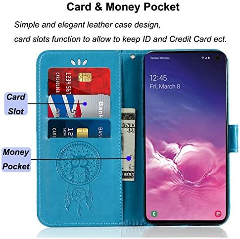 Torbica Sidande za Galaxy S10e, torbica-novčanik Galaxy S10E nositelj kartice, [remen za ručni zglob] Flip torbica za telefon Owl premium