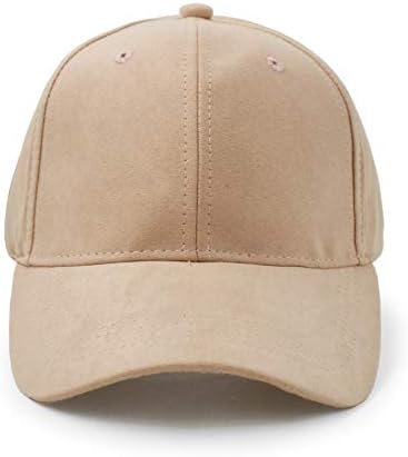 Ultrakey Suede Baseball Cap, Unisex Faux Suede kože klasično podesivi obični šešir za bejzbol kapu