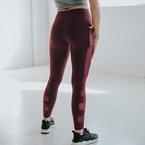 Žene Sport joga hlače, Jchen Ladies vježbajte gamaše fitness sportove teretane joge atletske mrežice s džepom