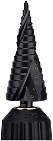 XMeifeits Industrial Drillls Black Speed ​​Steel Titanium Step Spiral Spiral utor konusni konusni bušilice električni alati 4-32 mm