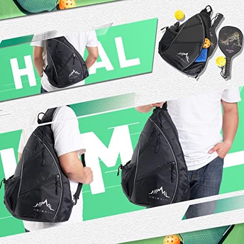 HIMAL TORK BICKLEBALL - Podesiva kisela kugla, tenis, vreća za rešetke za rekete - ruksak za kiselicu s držačem boce za muškarce i