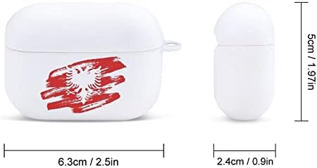 Vinage albanska zastava zaštitni poklopac kućišta kompatibilno za airpods pro bluetooth futrole futrole smiješna kutija za pohranu