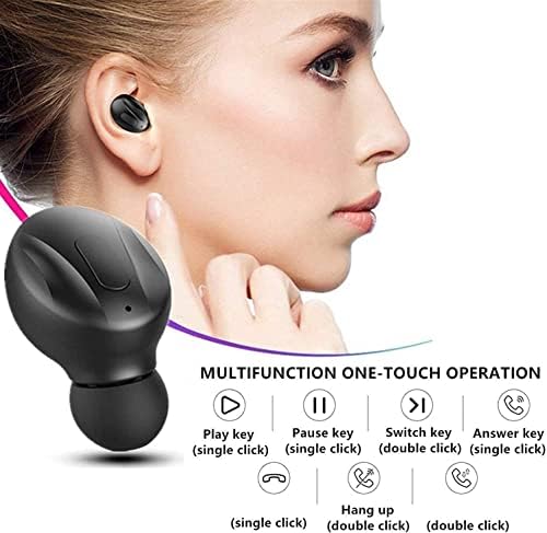 Hoseili 【2022New EditionBluetooth slušalice】 .Bluetooth 5.0 Bežične slušalice u ušima stereo zvučni Mini Mini bežični uši s slušalicama