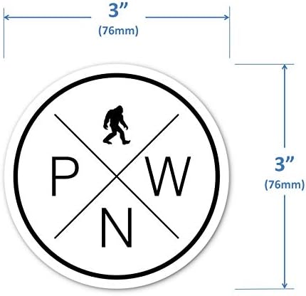 PNW naljepnica za izrađenu robnu marku - Lako uklonjiva vinilna naljepnica - Avantura čeka, a možda i Sasquatch također na pacifičkom