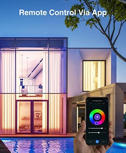 Pametni žarulje OHMAX, Žarulje, mijenja boju, Ekvivalent A19 E26 snage 75 W, žarulje Wi-Fi, Smart žarulje rade Alexa Google Home, hub
