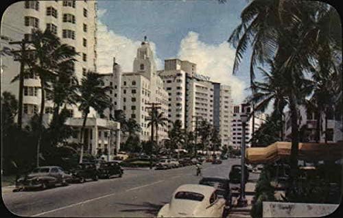 Luksuzni hoteli uz Aveniju Collins Miami Beach, Florida, originalna Vintage razglednica