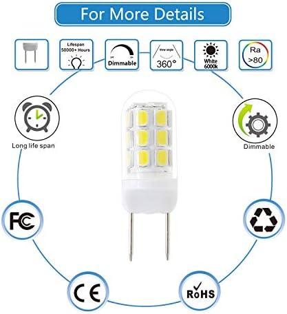 LED žarulje od 98, zamjena halogene žarulje od 35 vata, 120V 3,5 vati prigušiva LED dioda, dvo-Pinska LED žarulja od 98, Bijela 6000k,