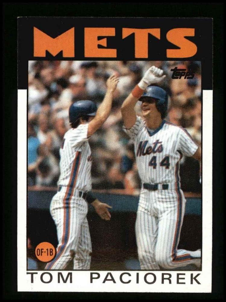 1986 Topps 362 Tom Paciorek New York Mets NM/MT Mets