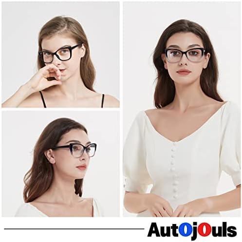 Autojols 3 naočale za čitanje paketa za žene ， Oprah Style Frame Spring Clear Cleans čitače naočale naočale