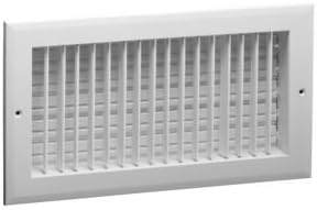Hart & Cooley A618ms 10x6 W HVAC registar, 10 W x 6 H, aluminij ravne noža za bočni zid/strop - bijeli