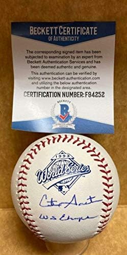 Cito Gaston Blue Jays potpisan pod 1993. godine Svjetske serije logotip bejzbol F9425 - Autografirani bejzbol