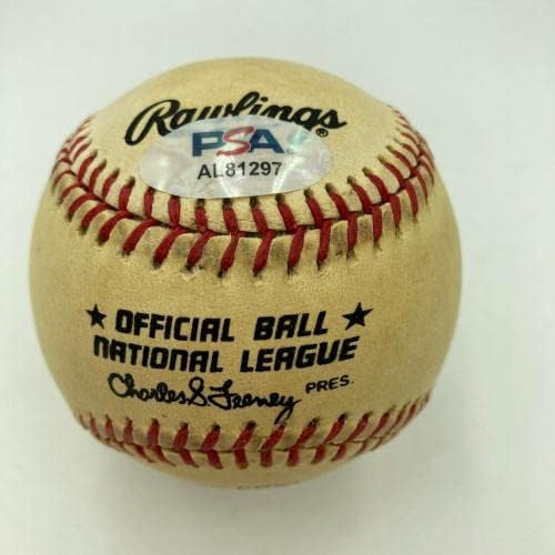 Willie Mays potpisao Vintage Službene nacionalne lige Feeney Baseball PSA DNA CoA - Autografirani bejzbols