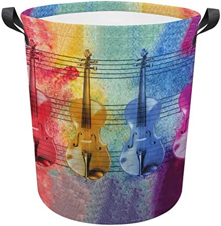 Šarene akvarelne boje i violine sklopiva košara za rublje košara za rublje s ručkama košara za pranje prljave odjeće torba za studentski