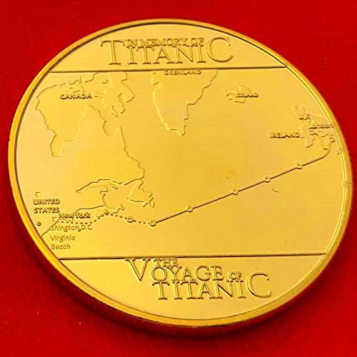 Prikupljanje novčića Commemorativni novčić British Titanic Gilt Custom Custom Coin Badgle Gold Coin Line Line Love Commemorative Coin