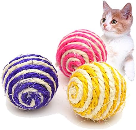 Mačji kućni ljubimac sisal konop tkanje lopte teaser igra se žvakanje zveckanja ogrebotina ulov igračka