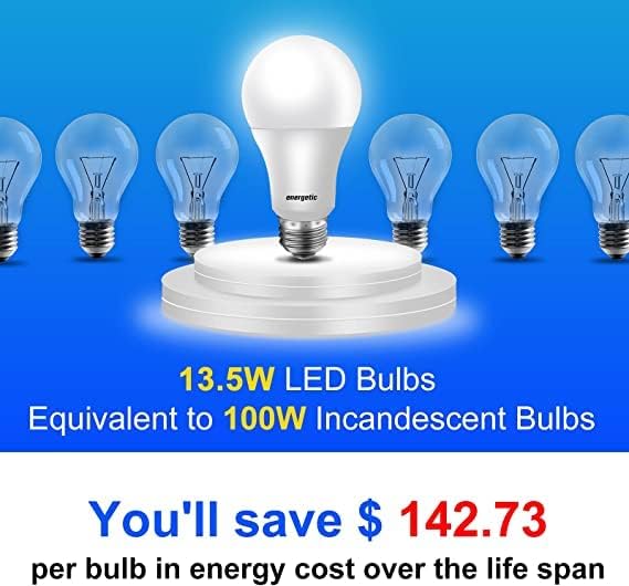 100-vatna LED žarulja koja štedi energiju, ekvivalent meke bijele, 13,5 vata 1500lm, 2700k prigušiva LED žarulja, 25000+, 15000 sati,