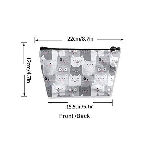 Slatke crtane mačke Prostrana kozmetička torba Vodootporna putopisna šminka toaletna torbica Mali pribor Organizator s patentnim zatvaračem