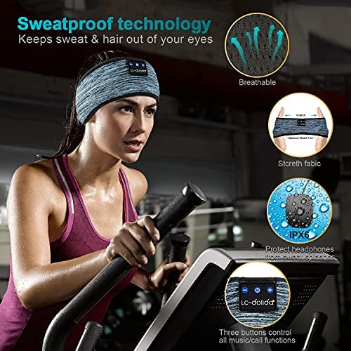TopOint Sleep slušalice bežične Bluetooth trake za glavu, maska ​​za spavanje Glazbeni sportovi Slušalice za spavanje glave za vježbanje