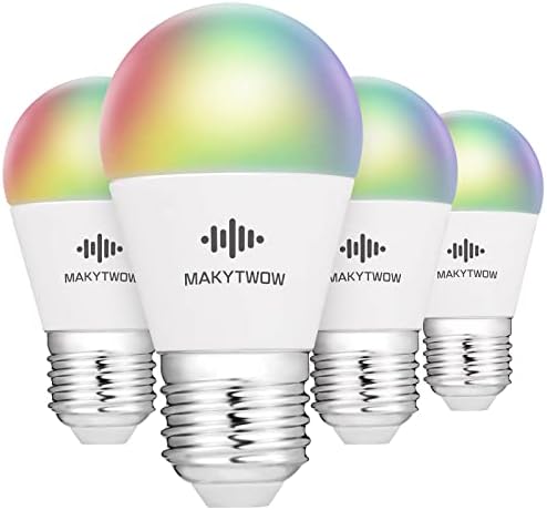 Pametna žarulja MAKYTWOW A15 E26 Wi-Fi led svjetla, u skladu s Alexa, Google Home s podesivim osvjetljenju i boji promjena boje 5 W