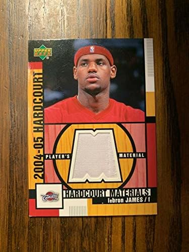 2004-05 Gornja paluba hardcourt LeBron James Cleveland Cavaliers Jersey Patch Card - nepotpisane košarkaške karte
