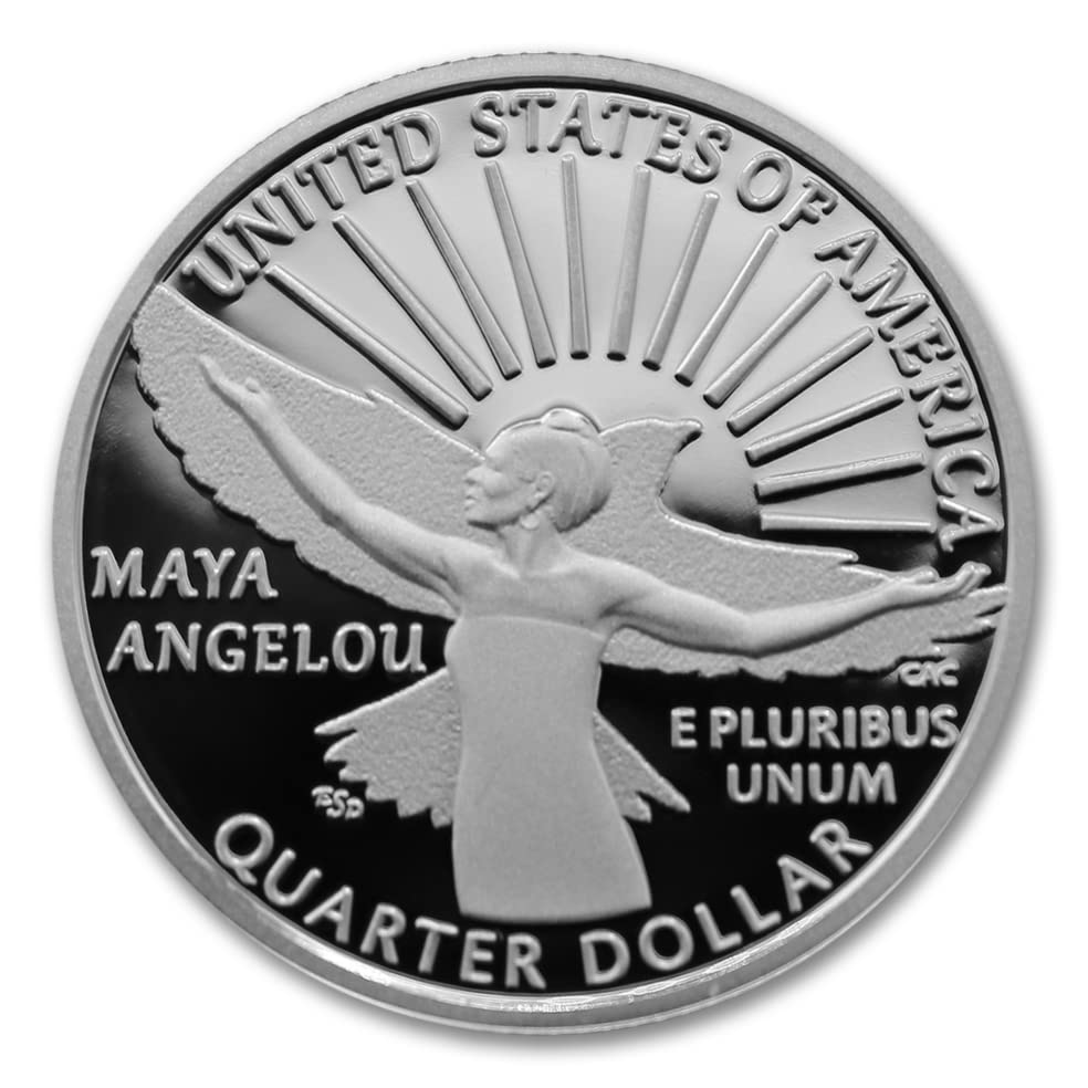 2022 S Limited Edition American Women Series: Silver Proof Maya Angelou Quarter Coin s certifikatom o autentičnosti 25 ¢ dokaz prodavača