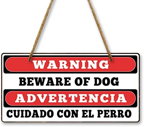 Sigurnosni viseći natpisi Upozorenje pasa Viseći znak za vrata vrata vrata dvorišta vrata Lawn House House Upozorenje Psi znakovi Unutarnji
