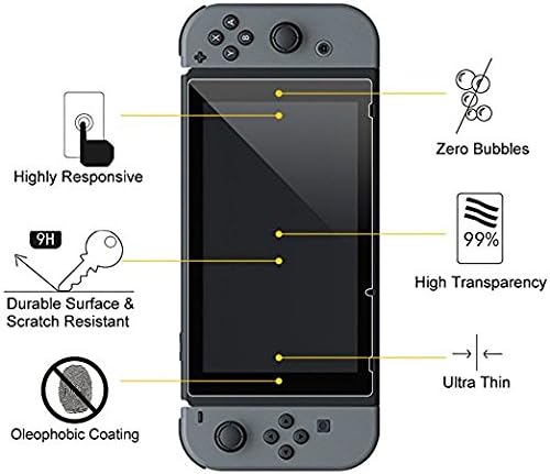 CellUlarize [3 pakiranje] Uzrijevani stakleni zaslon kompatibilan s Nintendo prekidačem [Anti-Scratch] [bez mjehurića]