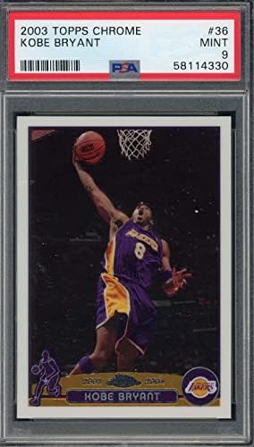 Kobe Bryant 2003 Topps Chrome košarkaška karta 36 Ocijenjena PSA 9