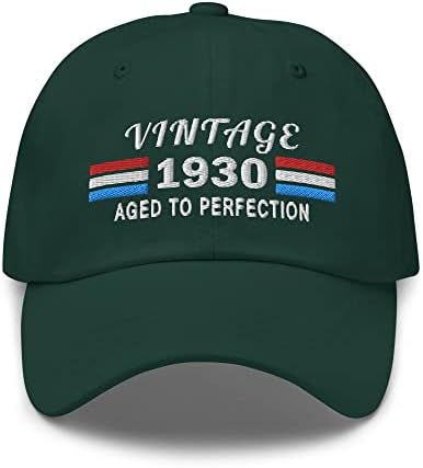 1930. 93. rođendan Vezeći oca šešir, vintage 93 -godišnja odjeća za rođendan