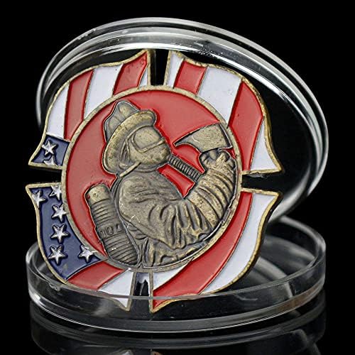 Vatrogasni borac City Rescue Suvenir Zbirka umjetnina čuvara Fighters Challenge Coin Honor Coin Bakar Posljedila Komemorativna kovanica