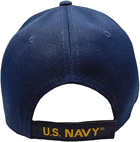 Baseball kapa američke mornarice-71mb tamnoplava Akrilna Podesiva bejzbolska kapa s vezom-Službeno licencirana