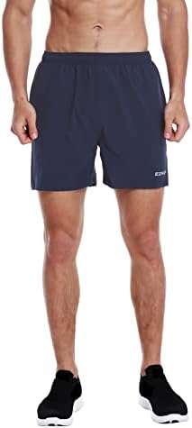 Ezrun muški 5 centimetara trčanje kratkih kratkih hlača Brzih laganih atletskih kratkih hlača s džepovima s patentnim zatvaračem