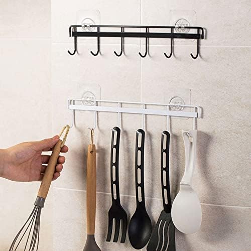 Zbog metalnih kuka za viseći zidni viseći stalak za odlaganje kuka 6 kukice kuhinja kuhinjska posuda za ručnik vješalica za zidne vrata