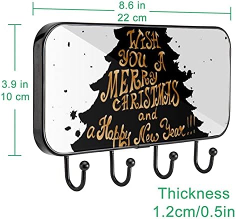 Merry ChrisSas stablo za ispis stalak za zid, stalak za ulazni kaput s 4 kuka za kaput za kapute ručnika za ručnike haljine kupaonice