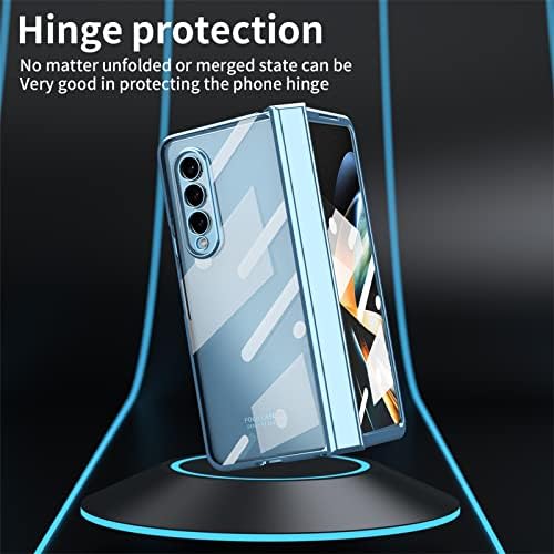 Slučaj gadget-park za Samsung Galaxy Z preklop 3 5G, z Preklop 3 Cleas Clear Plate PC poklopac sa zaštitom zglobova, zaštitnika zaslona