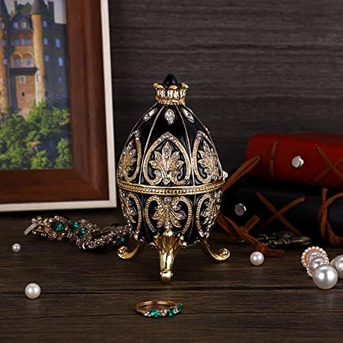 Elldoo Faberge kutija za sitnice u stilu jaja, emajlirana kutija za nakit jedinstvena ukrasna metalna kutija klasični ukrasi poklon