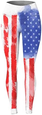Američke gamaške za zastave ženska kontrola trbuha Patriotska američka zastava jogger hlače lagana guza dizanje elastičnih tajica