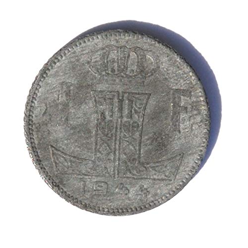 1944. biti Belgija 1 Franc Léopold III Belgie-Belgique Coin vrlo dobri detalji