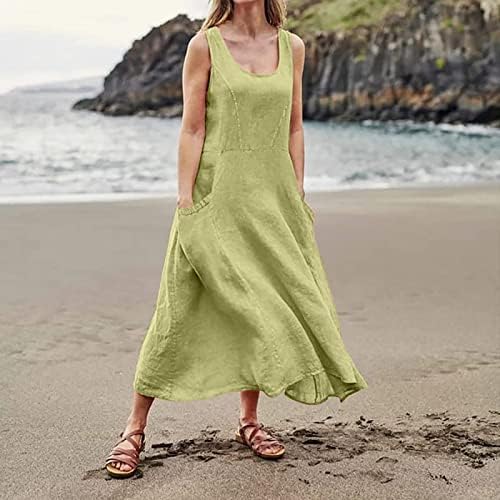 FQZWONG Zelene haljine za žene seksi ljeto povremena plaža za odmor klub Plus Plus size Svečana elegantna havajska haljina