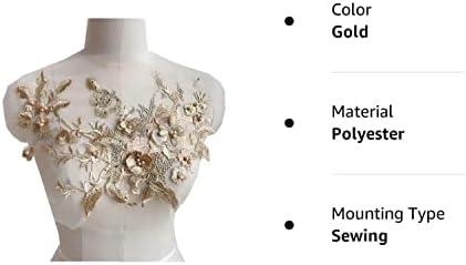 Šareni 3D cvjetni vez zakrpe mladenke čipke za šivanje tkanine Applique Pearl biser diy vjenčana haljina cvjetna kostim zakrpa dekor