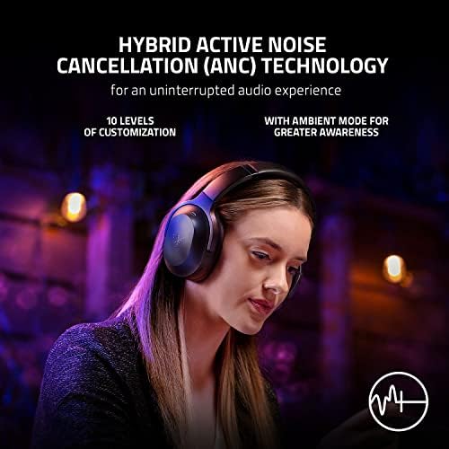 Bežične slušalice za igranje i mobilne slušalice: hibridna Crna i bazna stanica 92 Boja: pozadinsko osvjetljenje u boji-neklizajuća