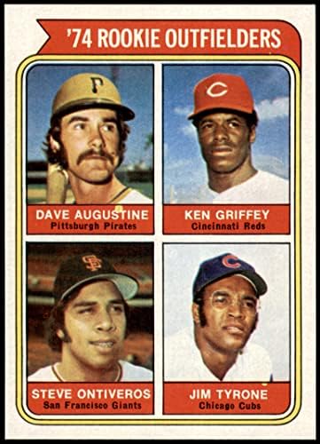 1974. Topps 598 Rookie Outfielders Ken Griffey/Dave Augustine/Steve Ontiveros/Jim Tyrone Cincinnati Pirates/Reds/Giants/Cubs NM/MT+