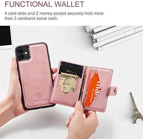 Torbica za novčanik od 2 u 1 za telefon od 11 6.1, luksuzna futrola od PU kože, zaštitna futrola s magnetskim [držačem kartice]