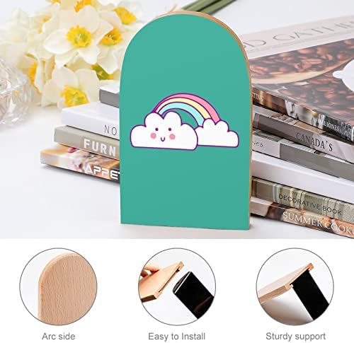 Iridescent cloud book završava police drveni stalak za knjige držač za knjige za knjižnicu školskog ureda kućni ured dekor