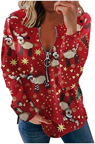 Humor i ružni božićni džemper za žene v vrat dugi rukavi moda ležerna topli seksi duksevi