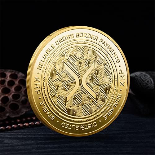 Digitalni virtualni novčić xrp kovanica trodimenzionalno reljef prigodno kolekcija metala na zlatnoj zbirki zanatske zanatske kolekcije