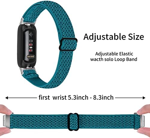 【3Pack】 Elastični satni bend kompatibilan s Fitbit Inspire 3, tkani mekani najlon sportski prozračni zaslon Zamjene žene muškarci za