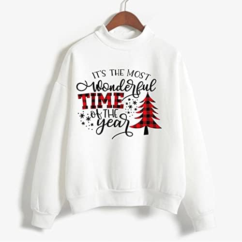 XXBR Božićne dukseve za muške, Xmas jezgar snjegovićni tisak majice dugih rukava zabava casual crewneck pulover