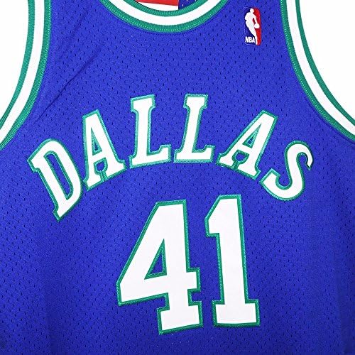 Mitchell i Ness Dirk Novicki Dallas Mavericks 41 NBA muška majica u plavoj boji